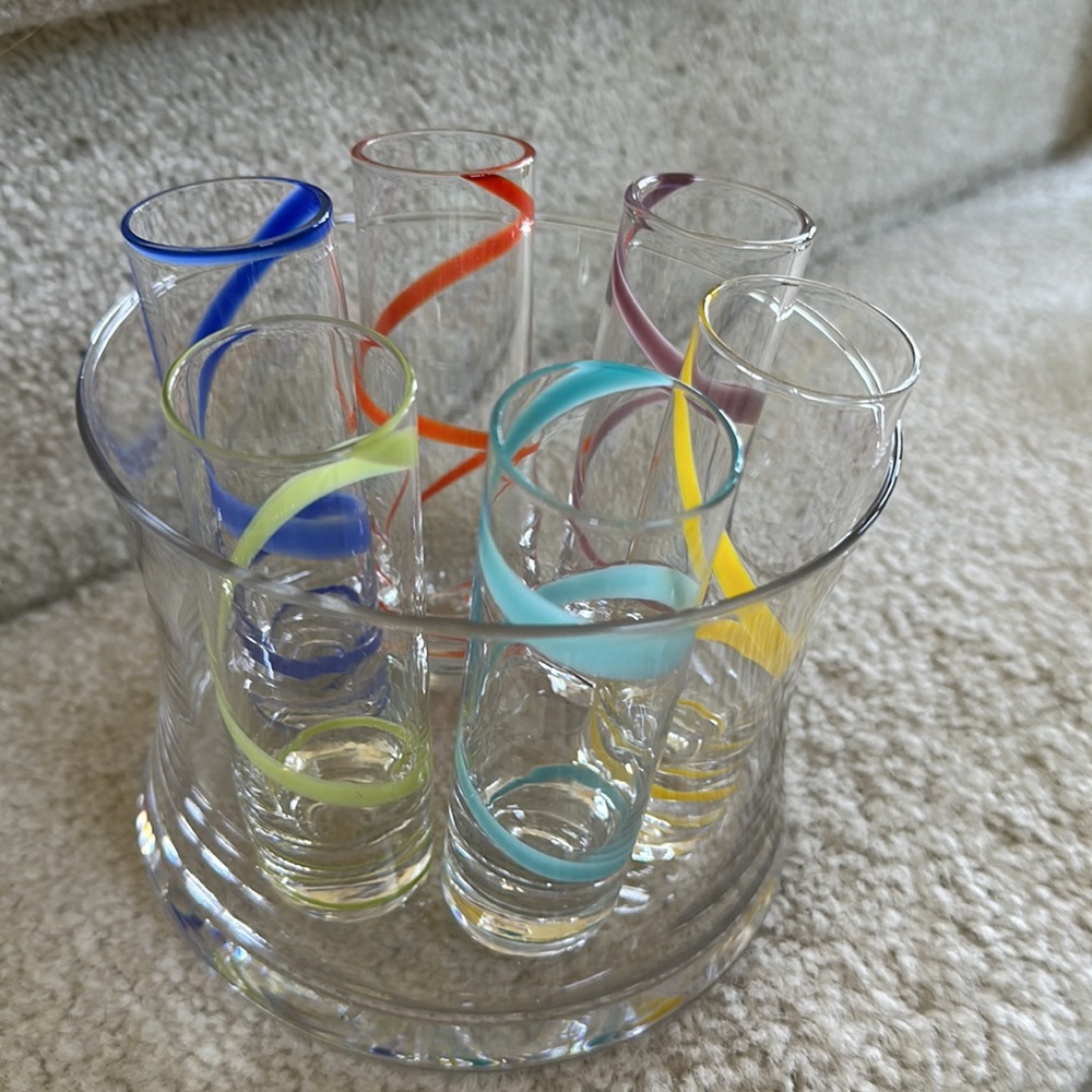 Colorful 7-piece Shot Glass Set